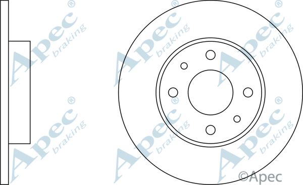 APEC BRAKING Тормозной диск DSK255